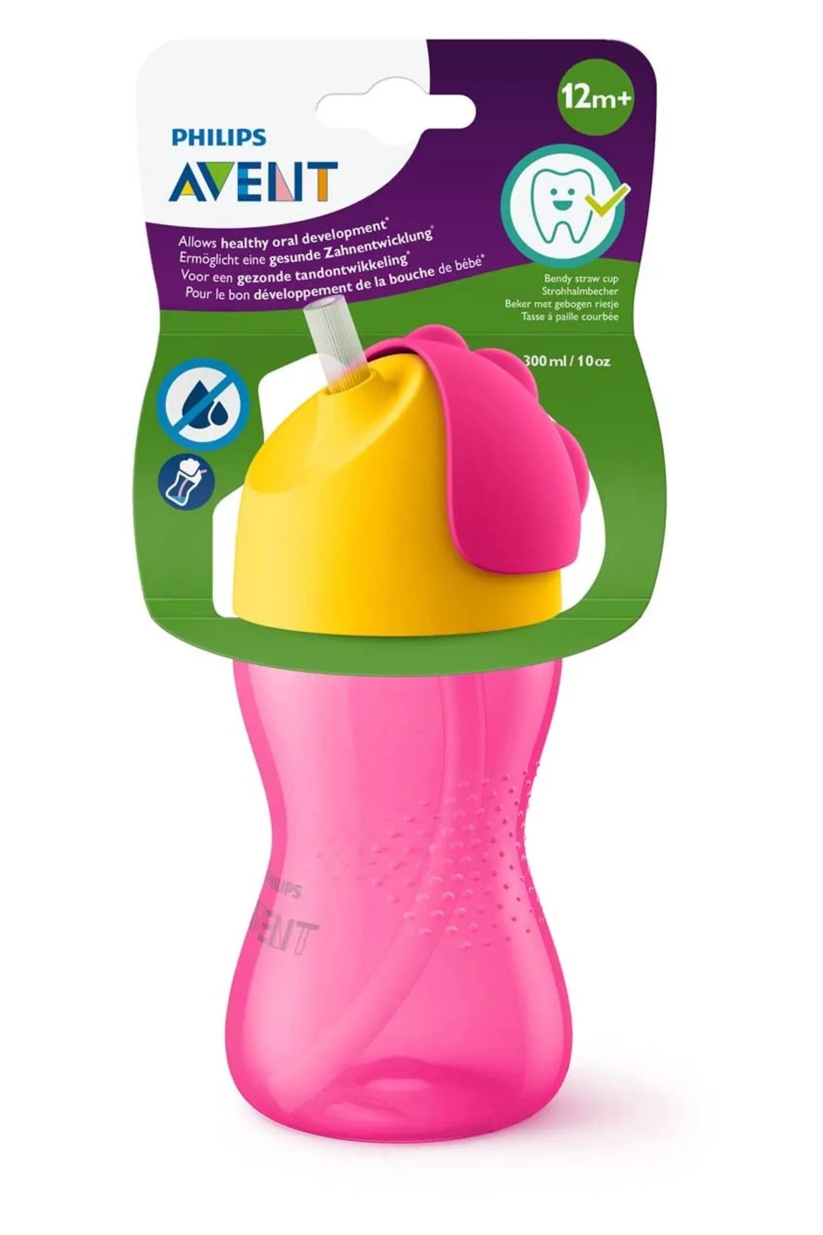 Philips Avent SCF798/02 Straw Cups Pink – 300 ml (12m+)