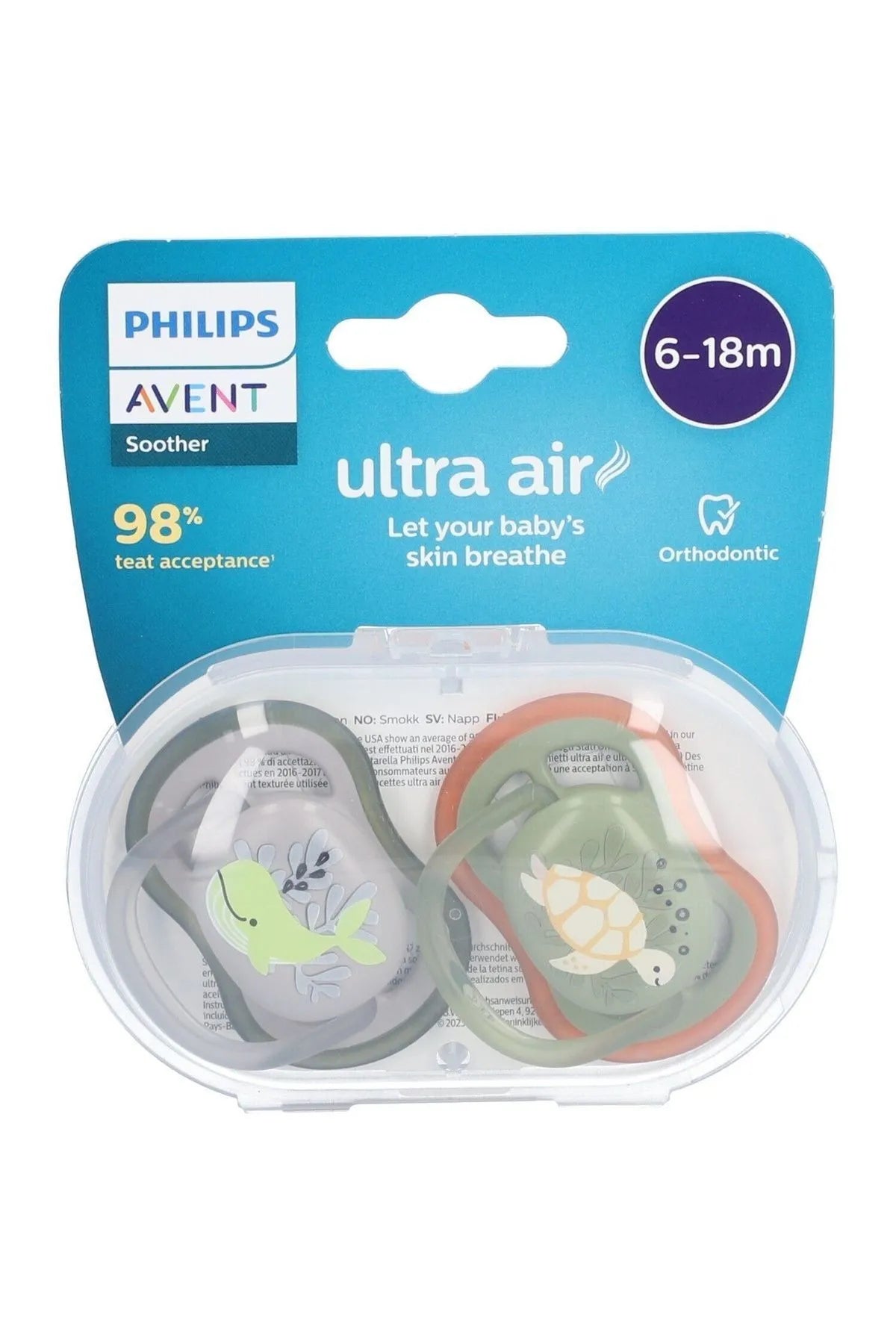 Philips Avent Ultra Air Pacifier 6-18m – 2 Pack (SCF085/60)
