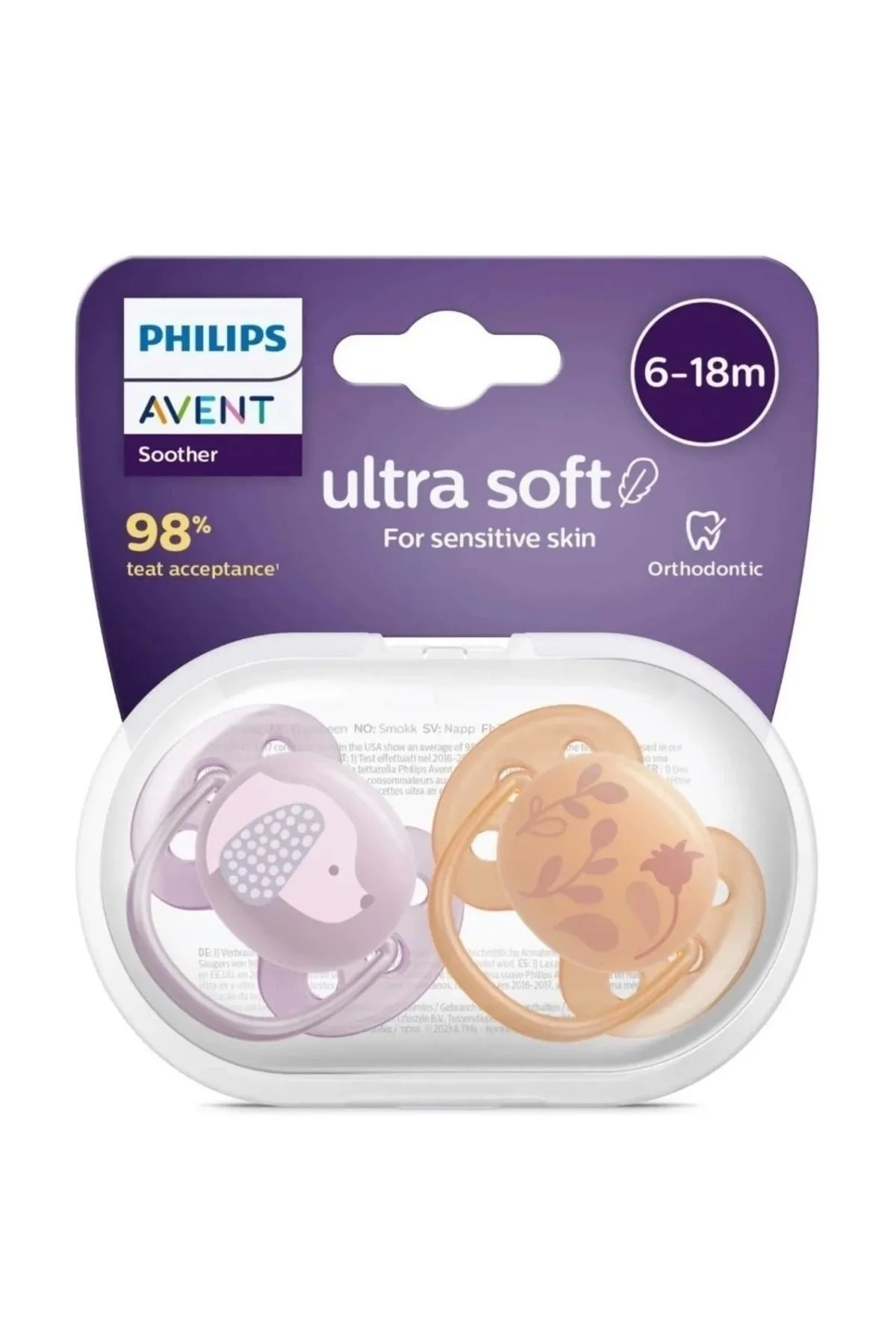 Philips Avent Ultra Soft Pacifier 6-18m – 2 Pack (SCF091/18)