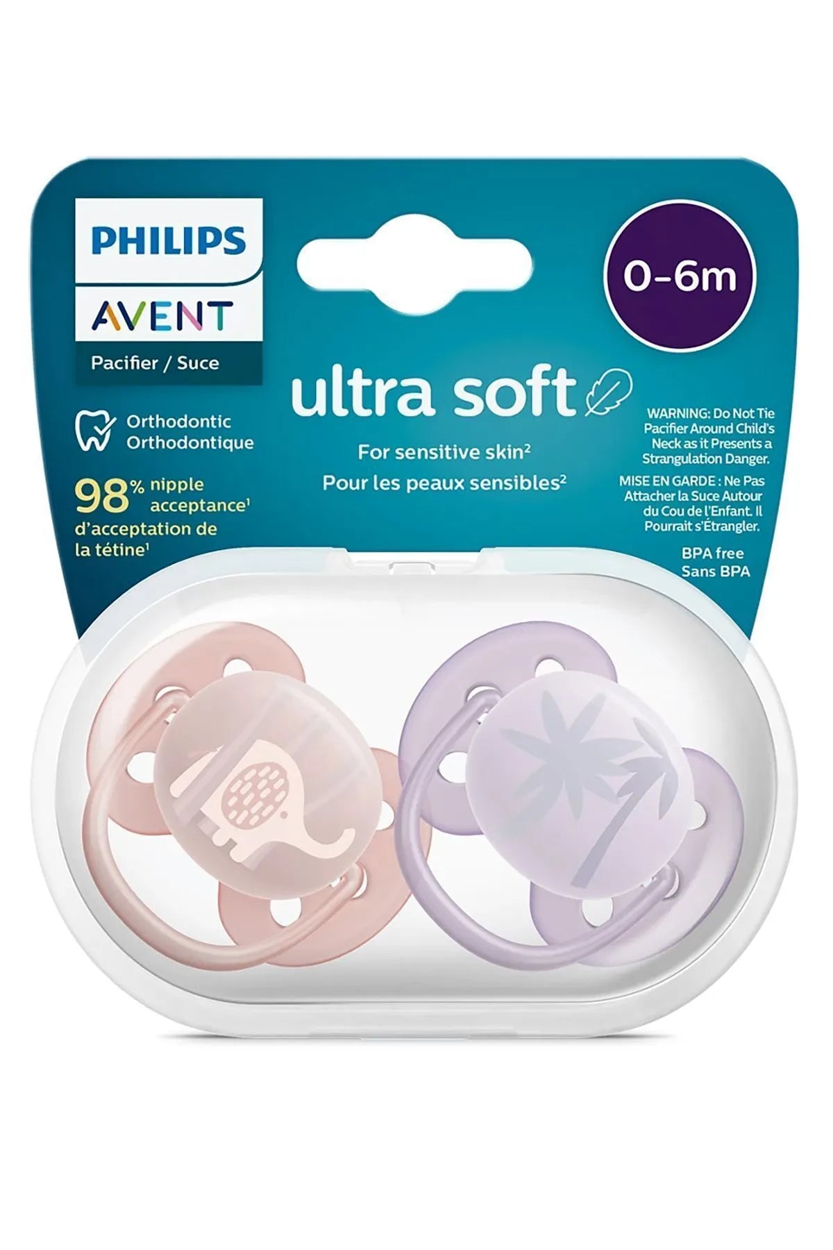 Philips Avent Ultra Soft Pacifier 0-6m – 2 Pack (SCF091/09)