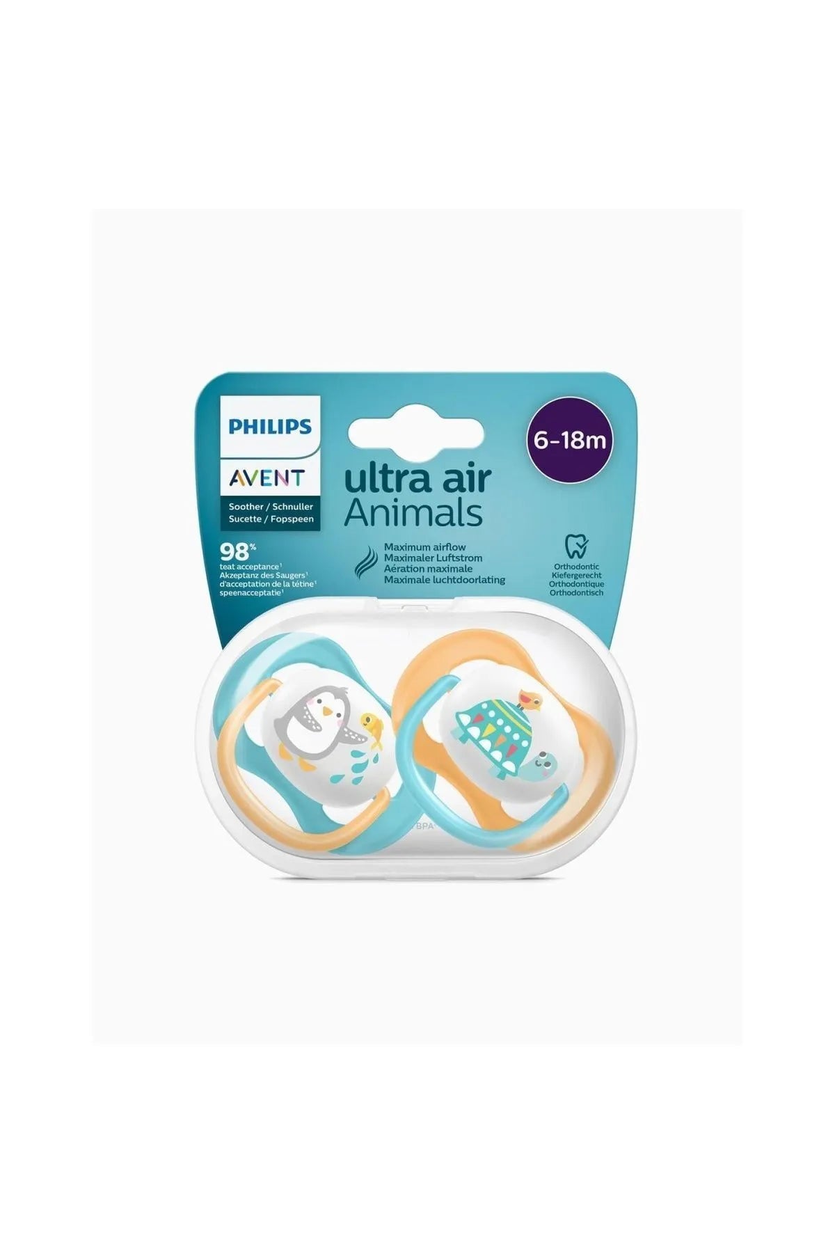 Philips Avent Ultra Air Pacifier 6-18m – 2 Pack (SCF080/07)