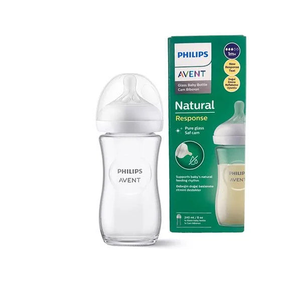 Philips Avent Natural Response Glass Baby Bottle 240 ml SCY933/01