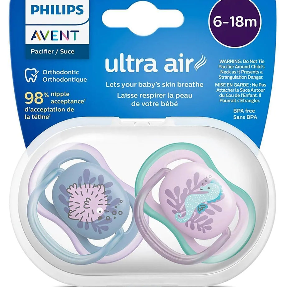 Philips Avent Ultra Air Pacifier 6-18m – 2 Pack (SCF085/61)