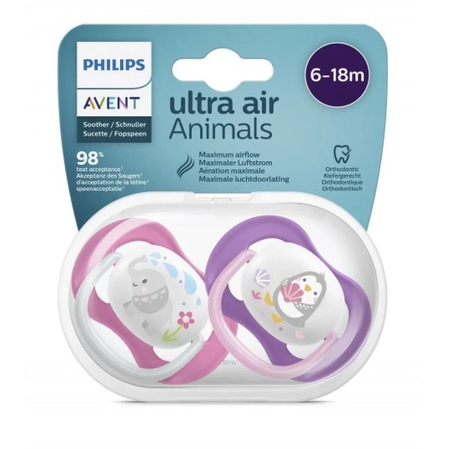 Philips Avent Ultra Air Pacifier 6-18m – 2 Pack (SCF080/08)