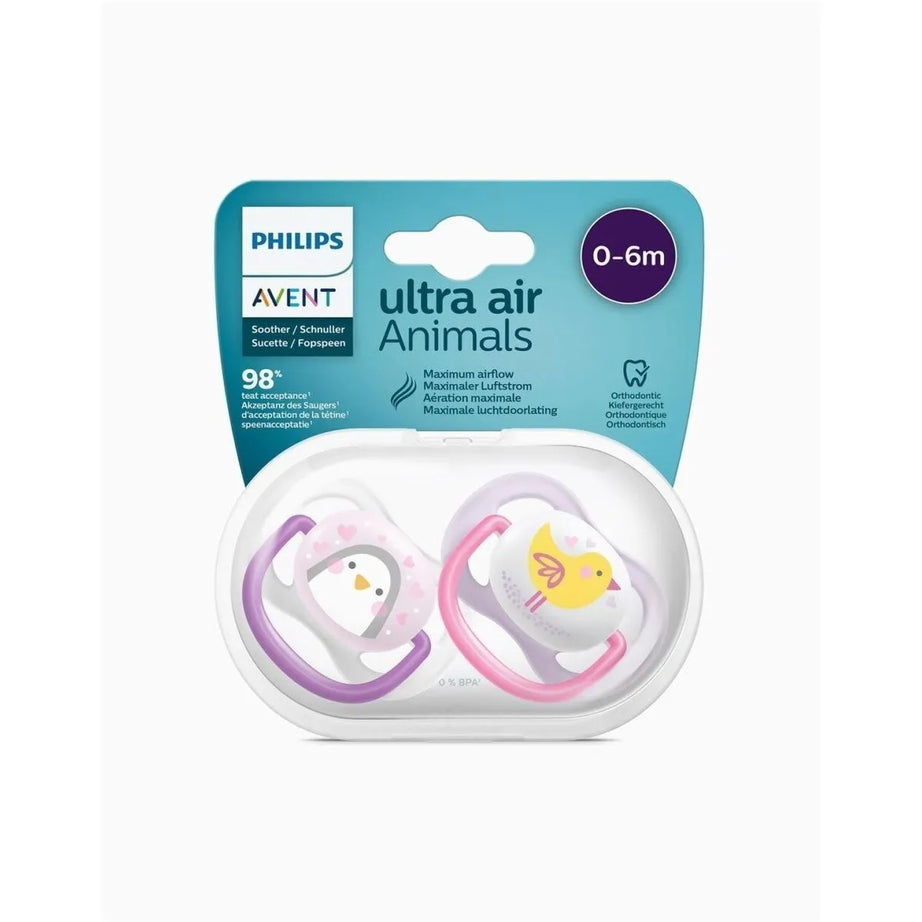 Philips Avent Ultra Air Pacifier 0-6m – 2 Pack (SCF080/06)