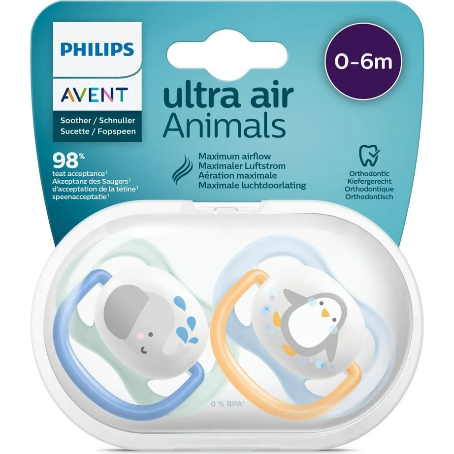Philips Avent Ultra Air Pacifier 0-6m – 2 Pack (SCF080/05)
