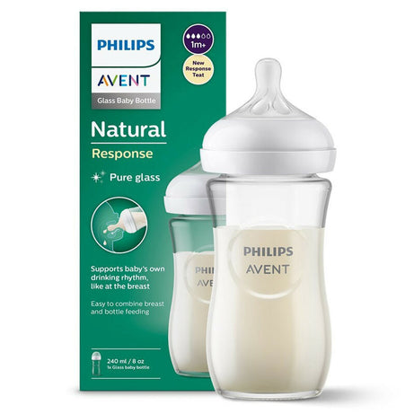 Philips Avent Natural Response Glass Baby Bottle 240 ml SCY933/01