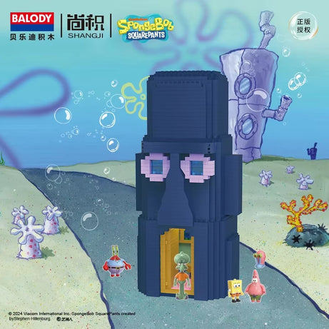 Spongebob Squarepants Series Building Blocks Krusty Krab Pineapple House Resurrection Island Portrait House Model Bricks Kid Toy